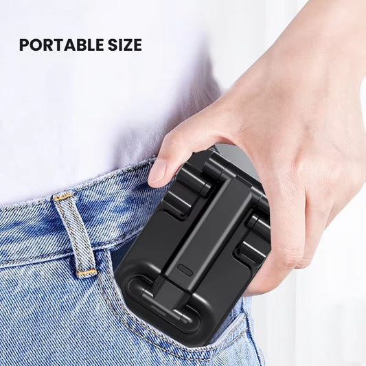 Adjustable Desktop Phone Holder Stand β Universal Mobile Stand with Angle & Height Adjustment | Foldable Anti-Slip Cell Phone Holder for All Smartphones