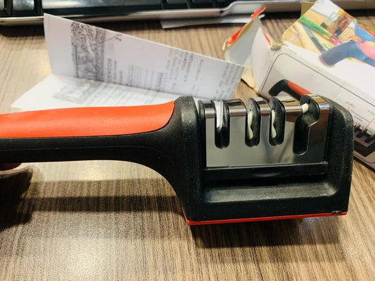 3-Stage Professional Knife Sharpener β Manual Kitchen Knife Sharpening Tool