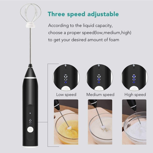2-in-1 Rechargeable Coffee Beater & Electric Milk Frother β Smooth Mixing, Compact & Easy to Use